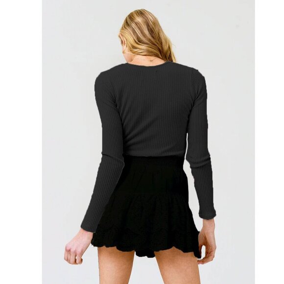 CITIZENS OF HUMANITY juni long sleeve scoop neck top Dark Gray Grey Large - Picture 4 of 16